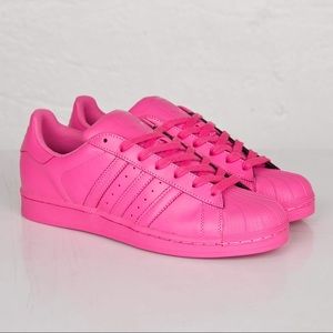 Pink Adidas Superstar Shell Toe Sneakers
